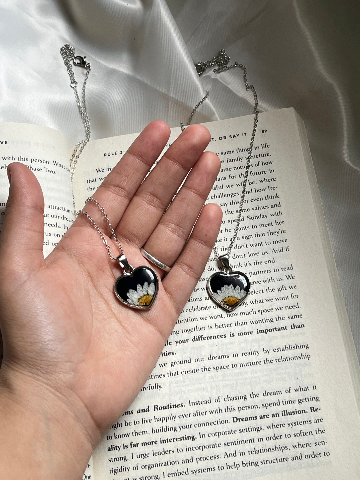 Daisy Heartbeat Pendant