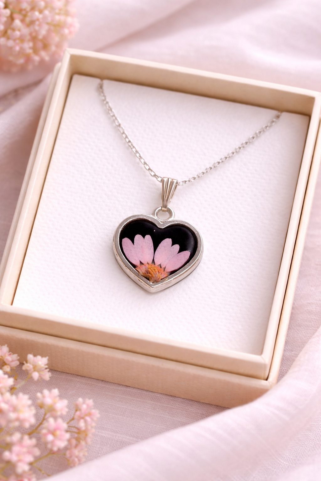 Floral Heartbeat Pendant