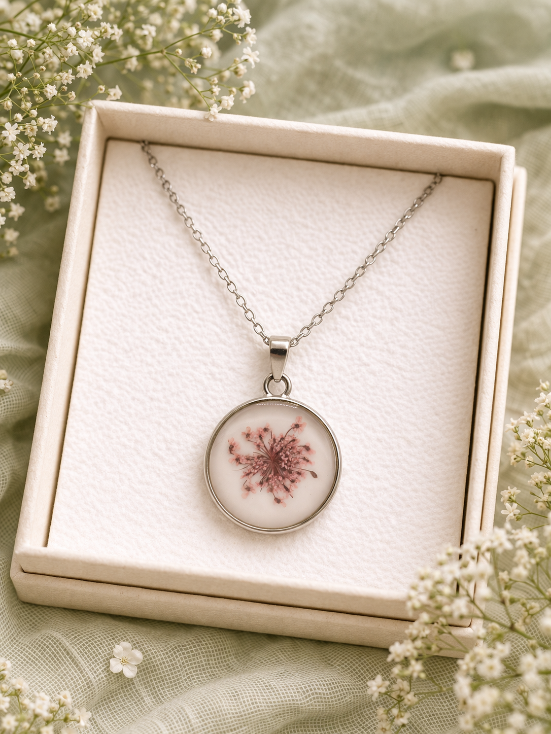 Celestial Rose Frost Pendant