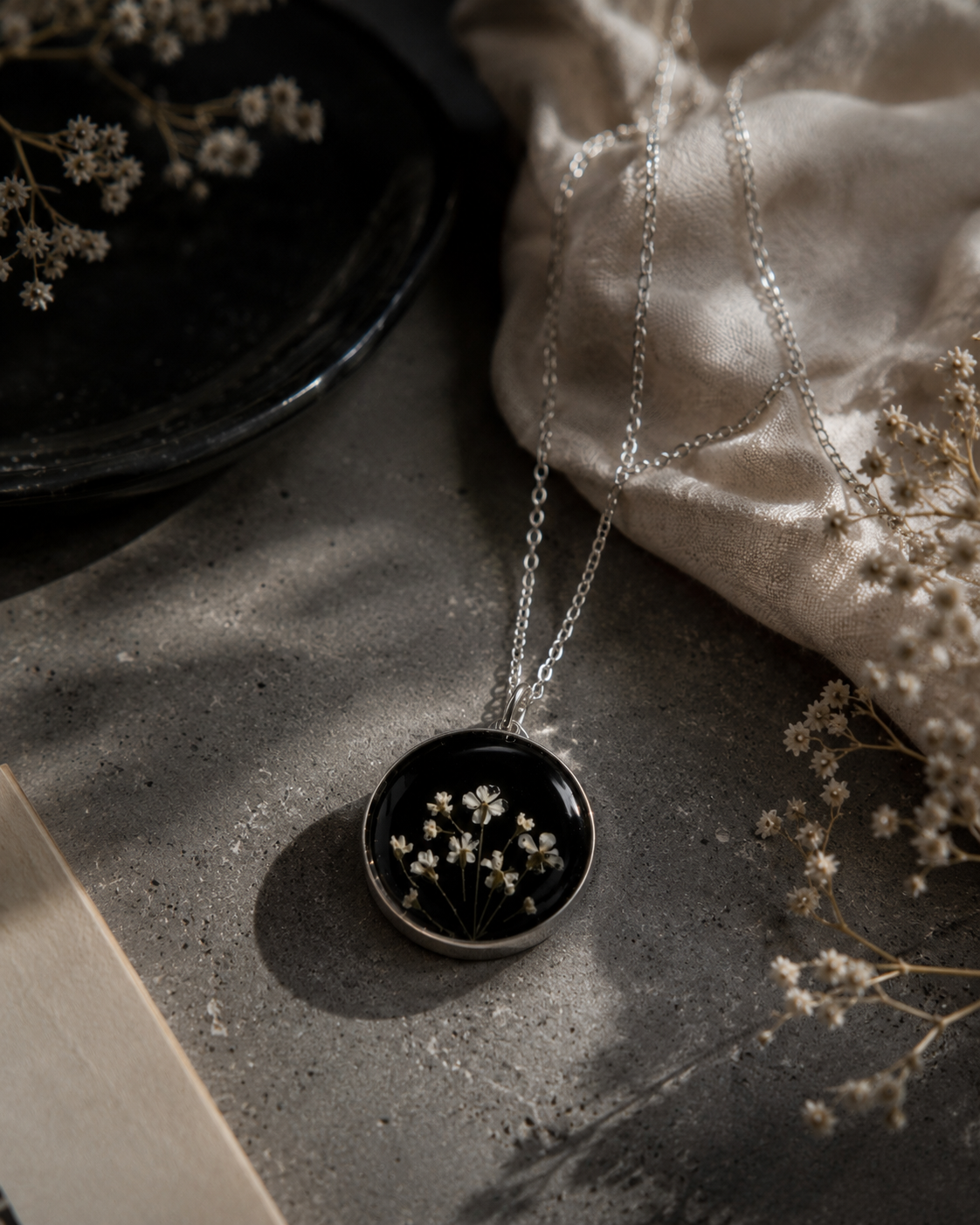 Midnight Daisies Pendant