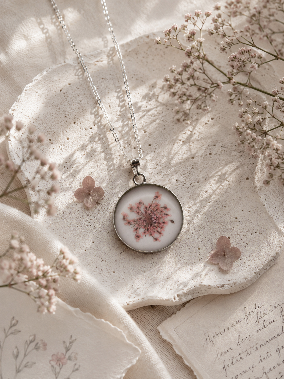 Celestial Rose Frost Pendant