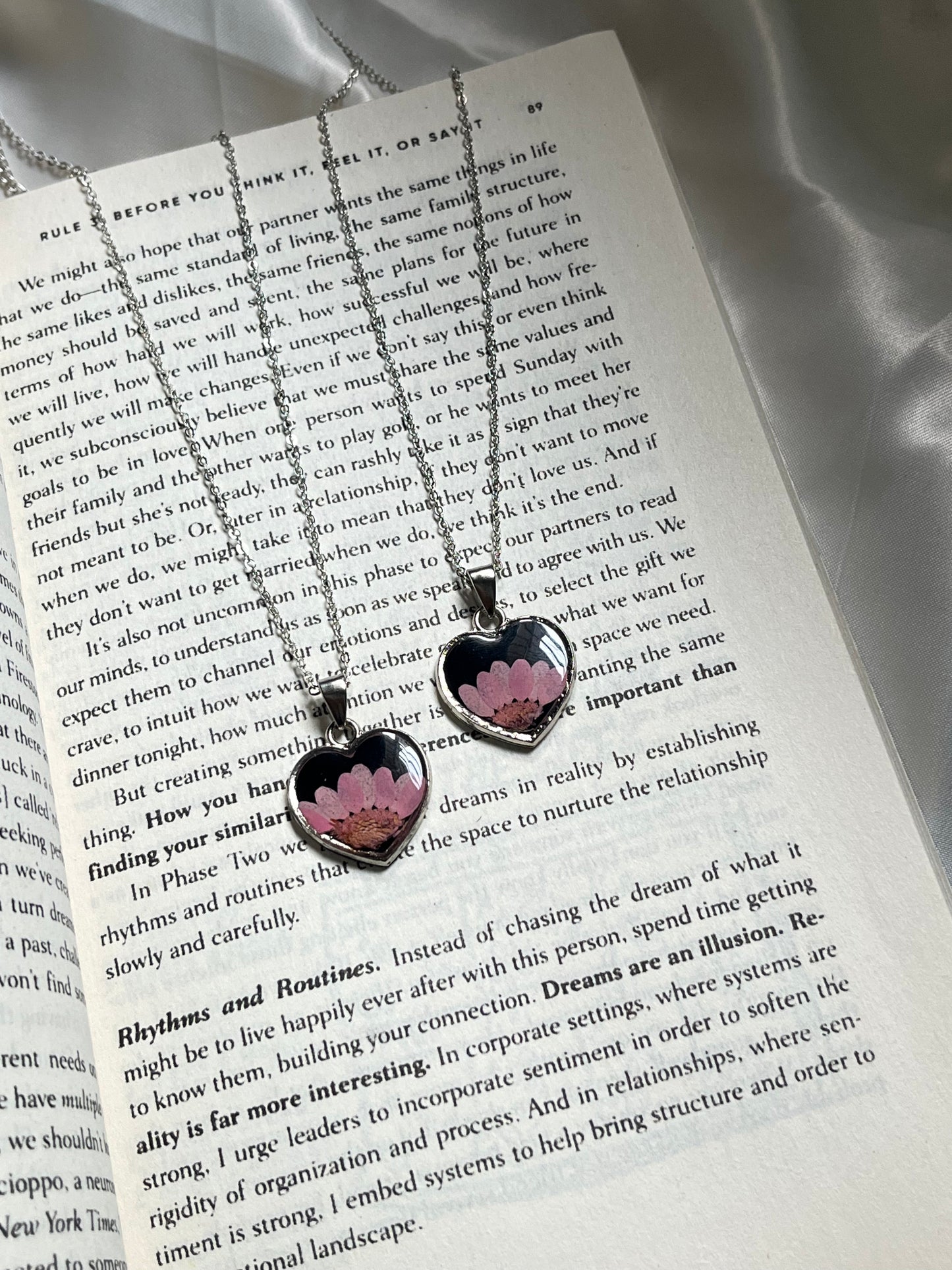 Floral Heartbeat Pendant