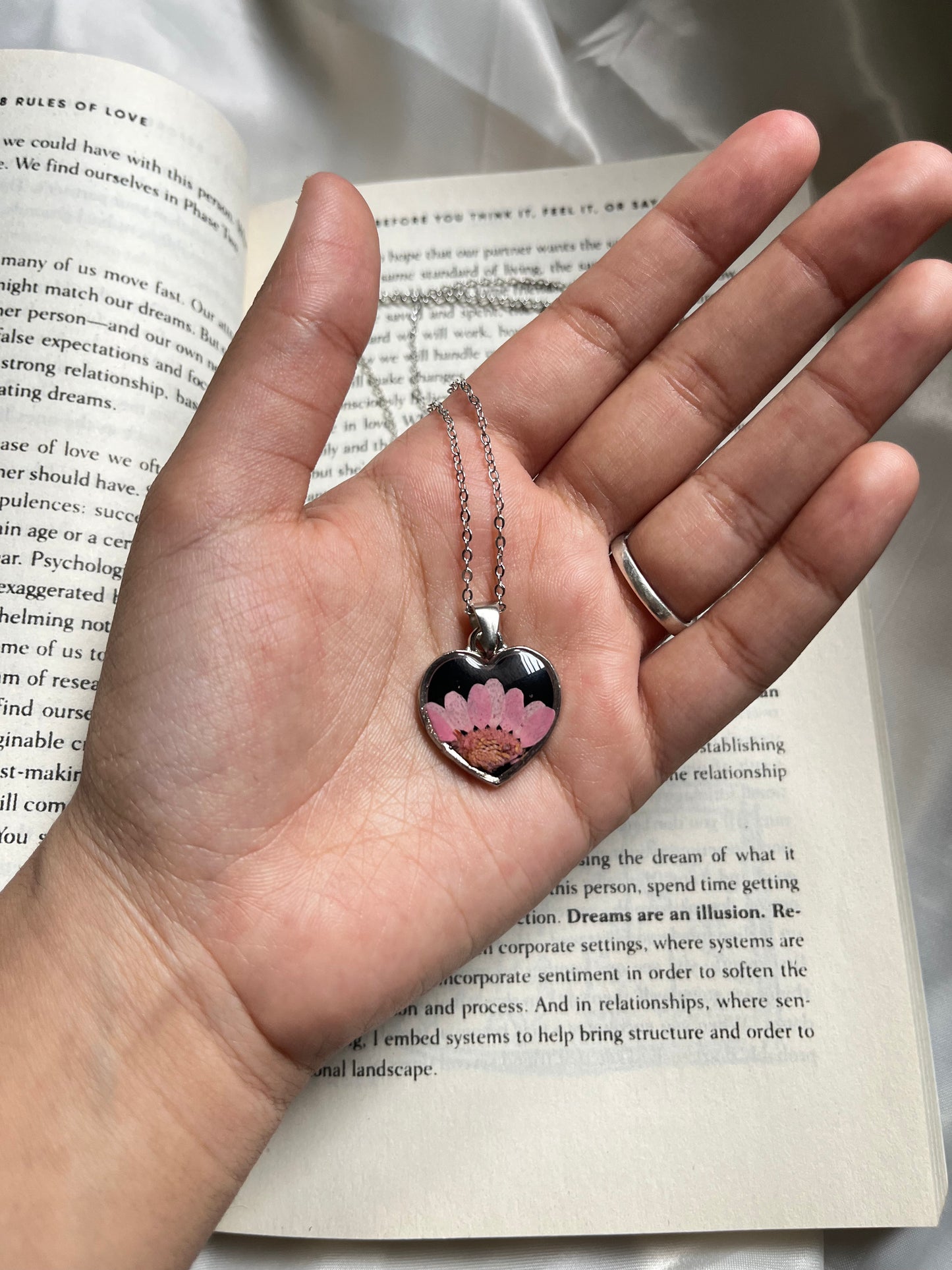 Floral Heartbeat Pendant