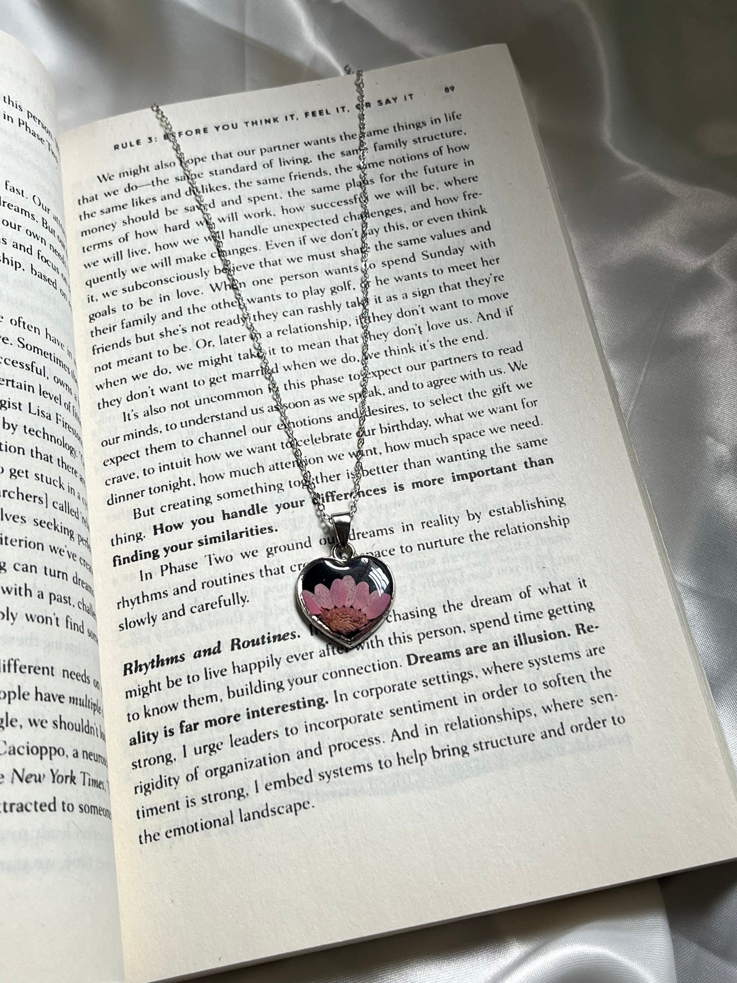 Floral Heartbeat Pendant
