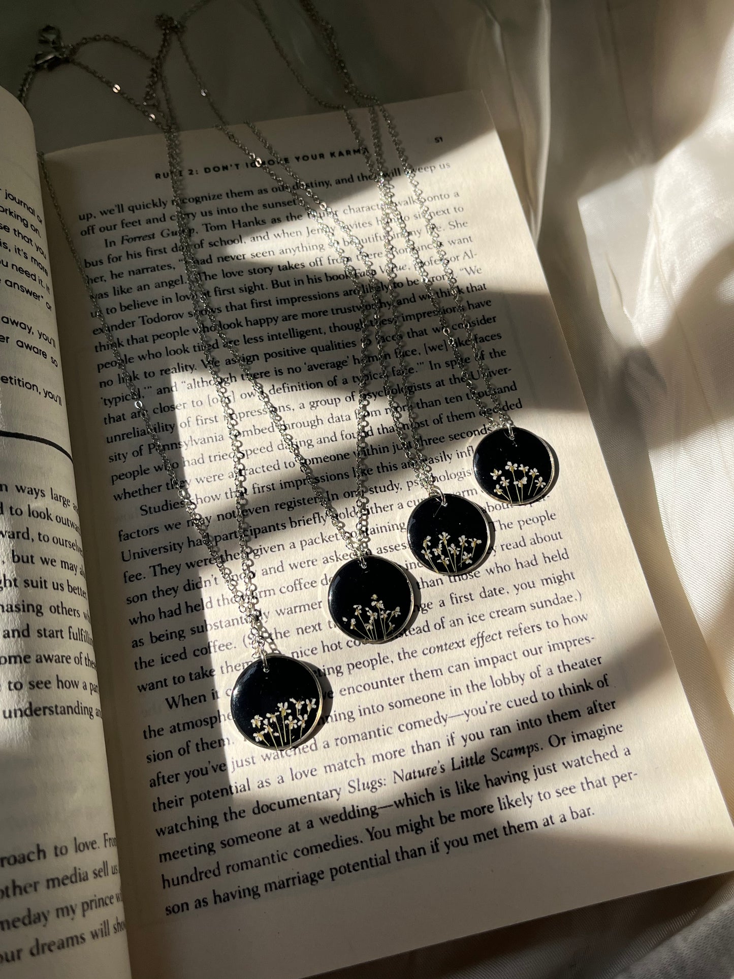 Midnight Daisies Pendant