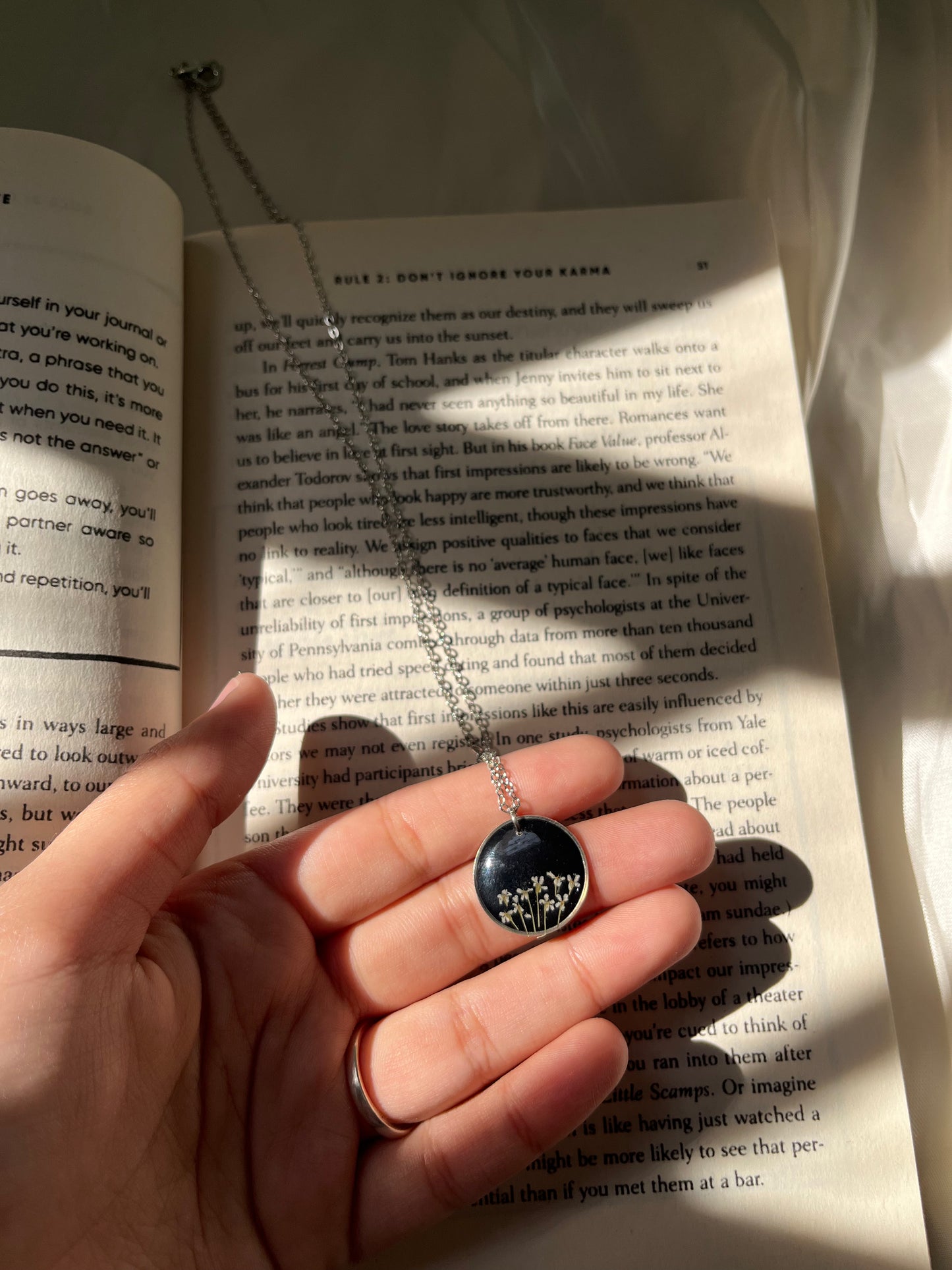 Midnight Daisies Pendant