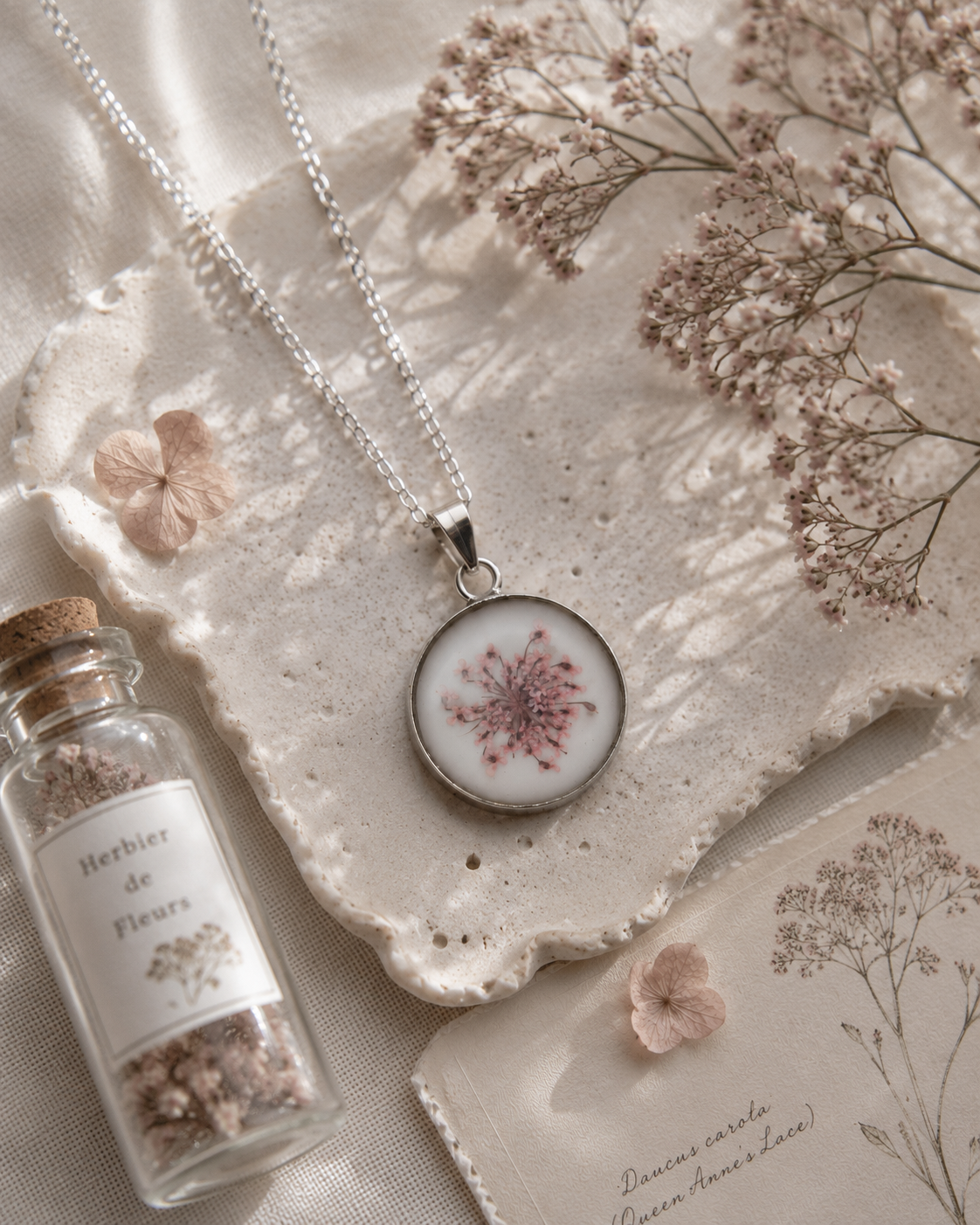 Celestial Rose Frost Pendant
