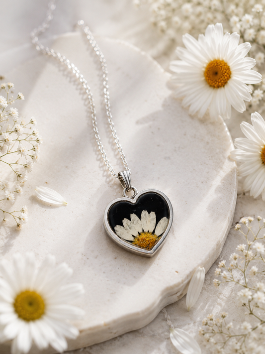 Daisy Heartbeat Pendant