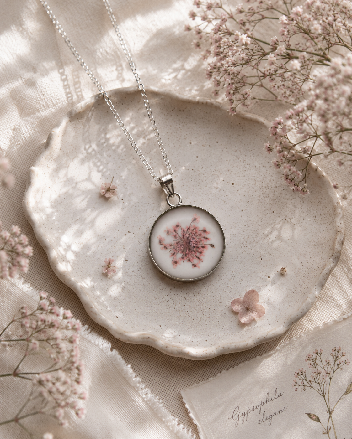 Celestial Rose Frost Pendant
