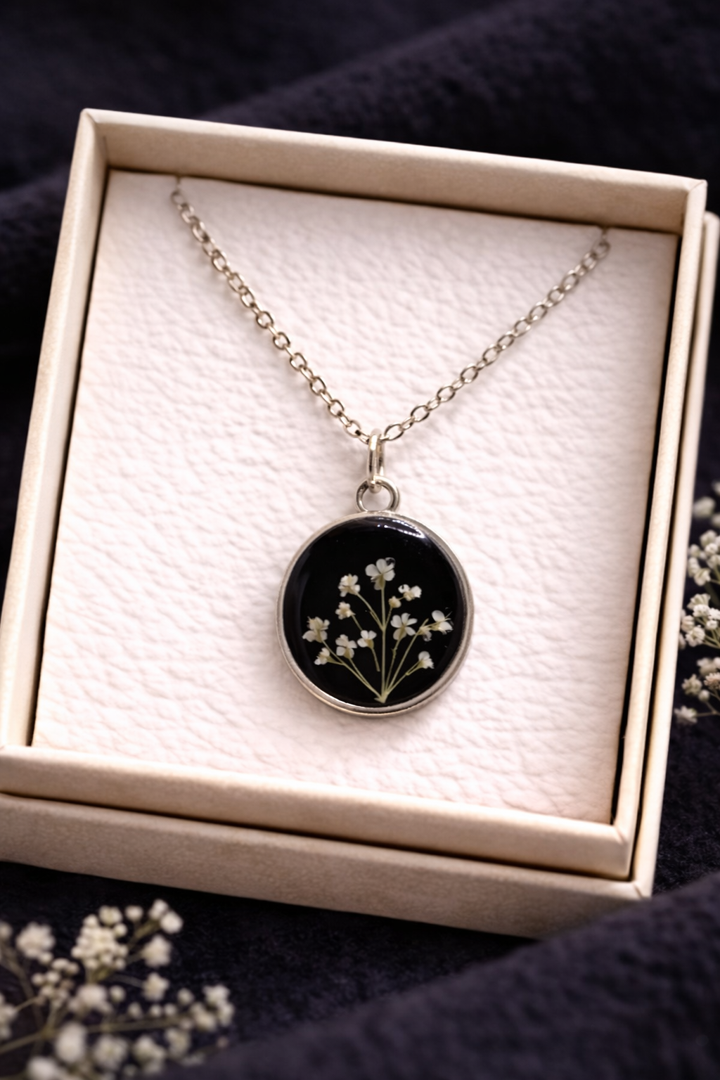 Midnight Daisies Pendant