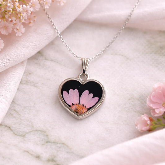 Floral Heartbeat Pendant