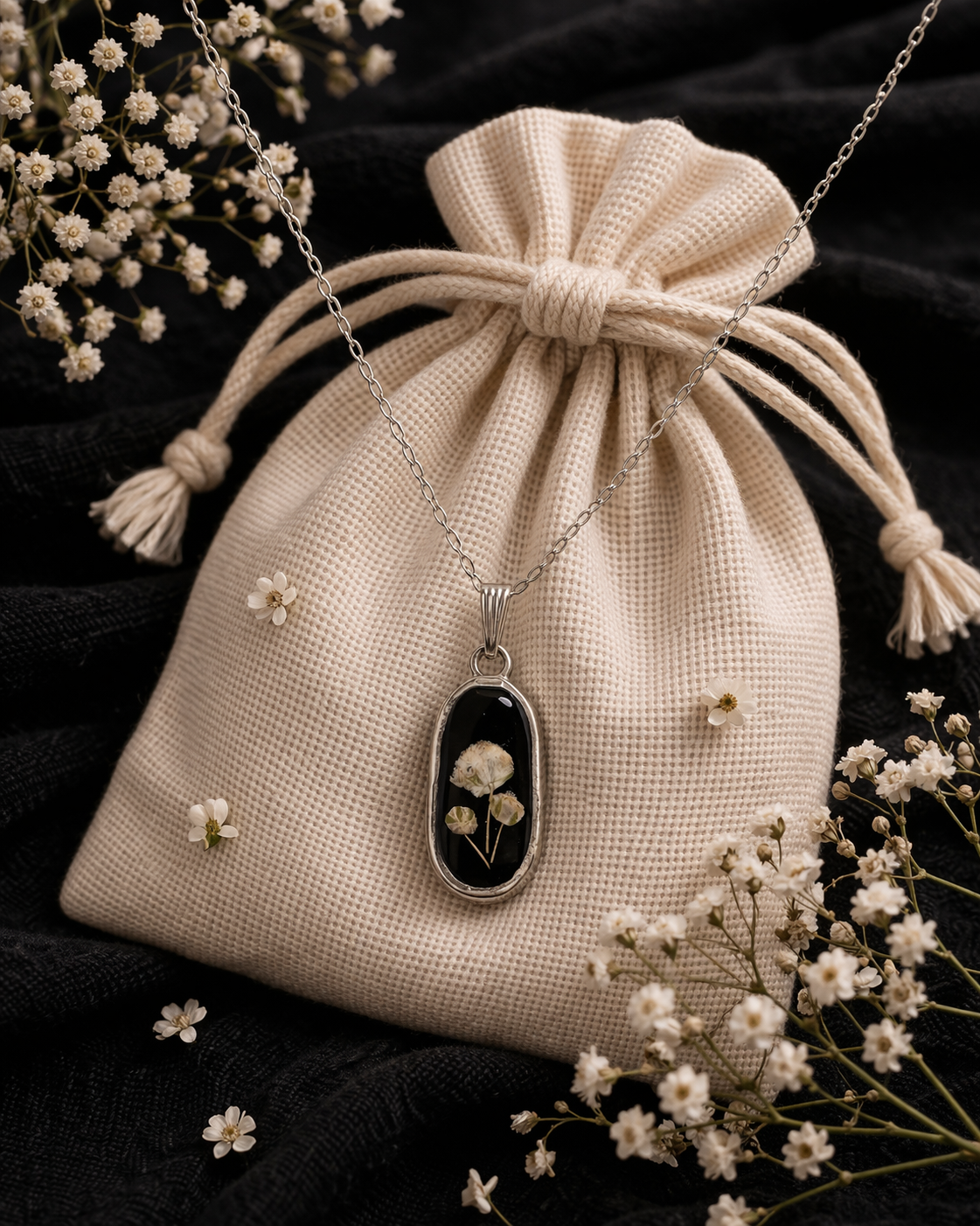 Bloom Noir Pendant