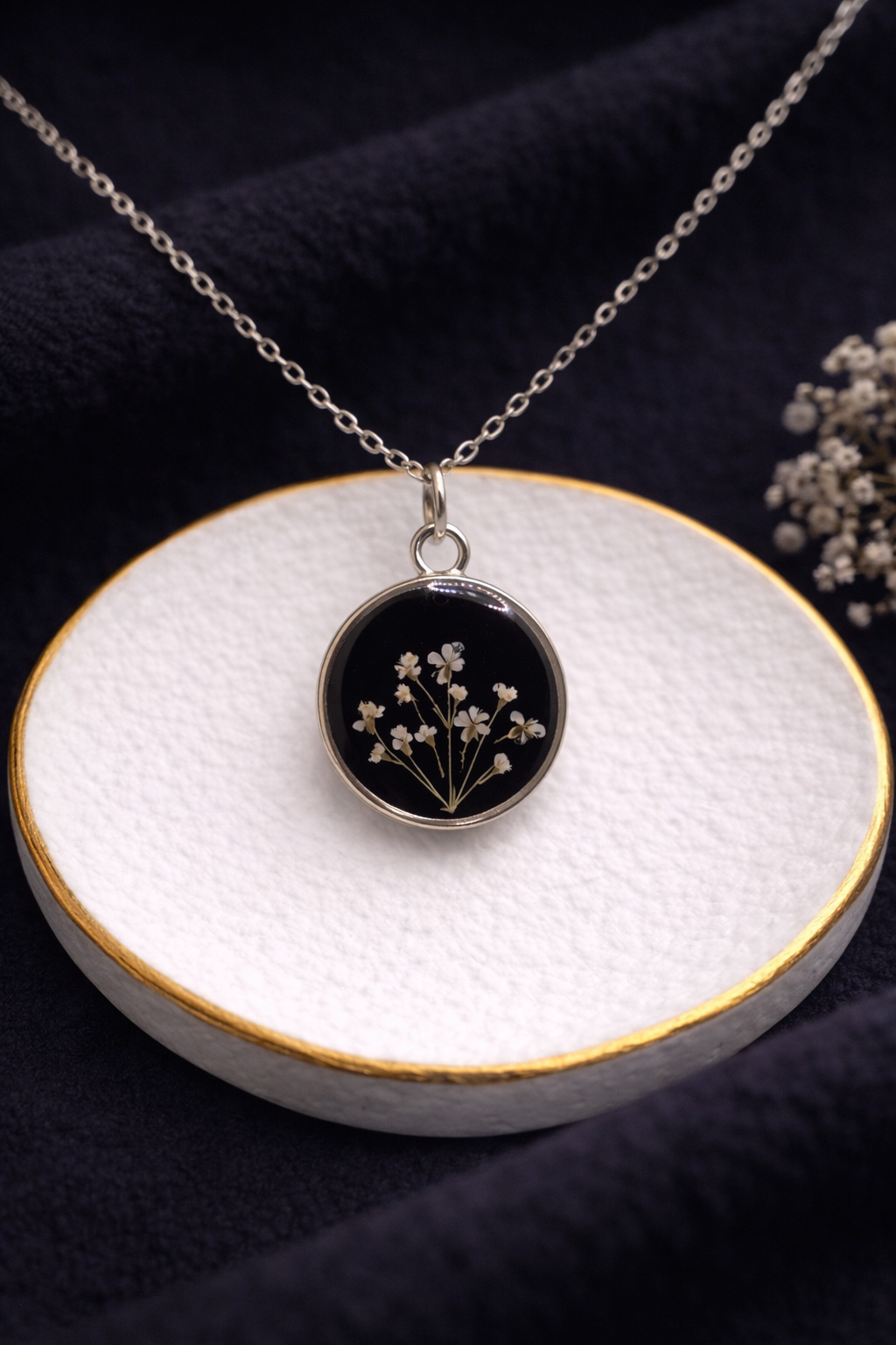 Midnight Daisies Pendant