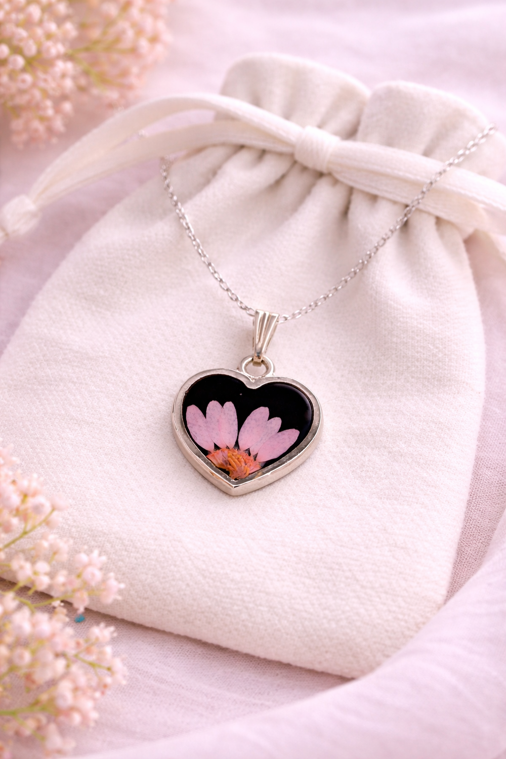 Floral Heartbeat Pendant